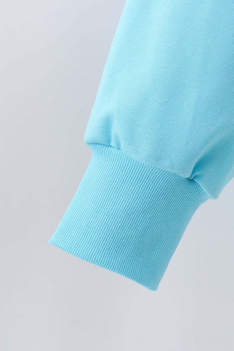 Blue bow hand-sewn mom&me sweatshirt