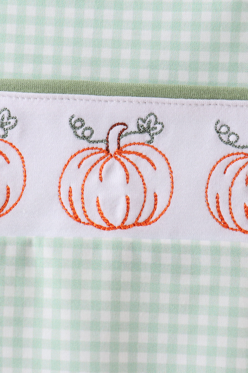 Sage Pumpkin Embroidered Jon Jon