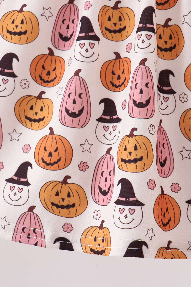 Pumpkin ruffle shorts set