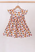 Pumpkin ruffle dress