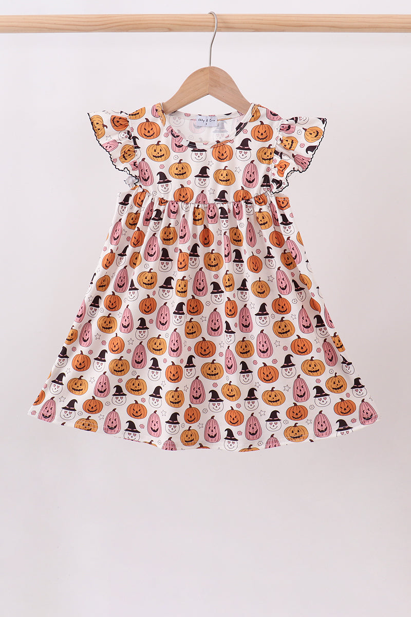 Pumpkin ruffle dress