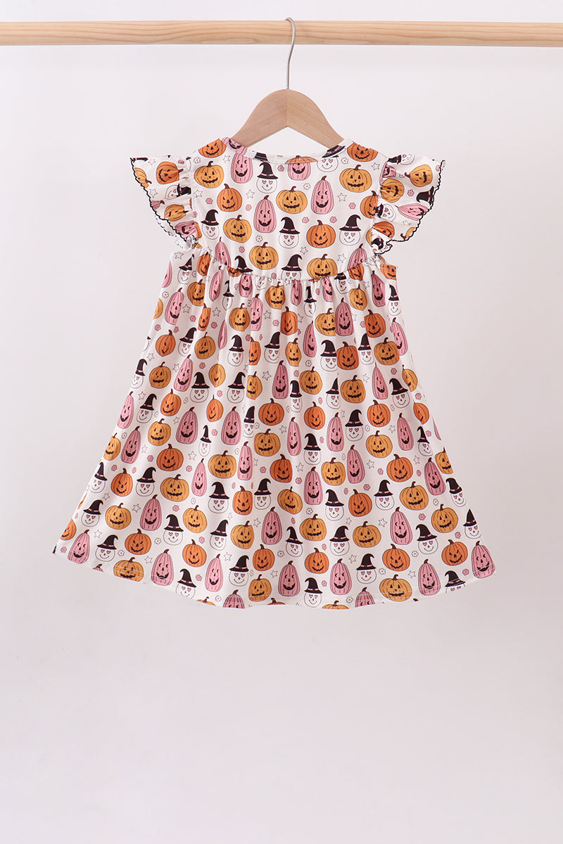 Pumpkin ruffle dress