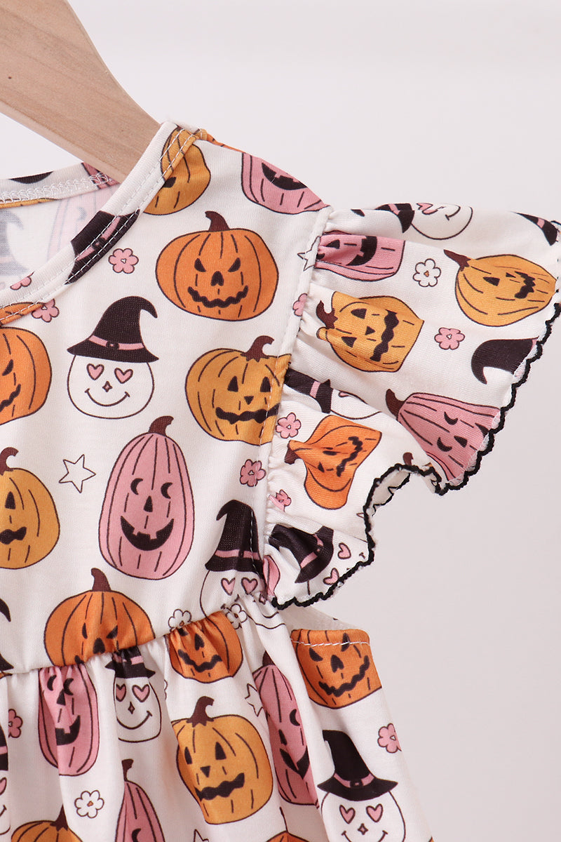 Pumpkin ruffle dress