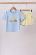 Blue Bus Applique Set