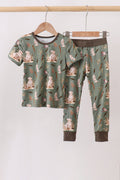 Green Hunting Bamboo Pajama Set
