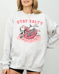 Stay Salty Skeleton Ghost Spooky Witch Aesthetic Meme Halloween Costume Sweatshirt