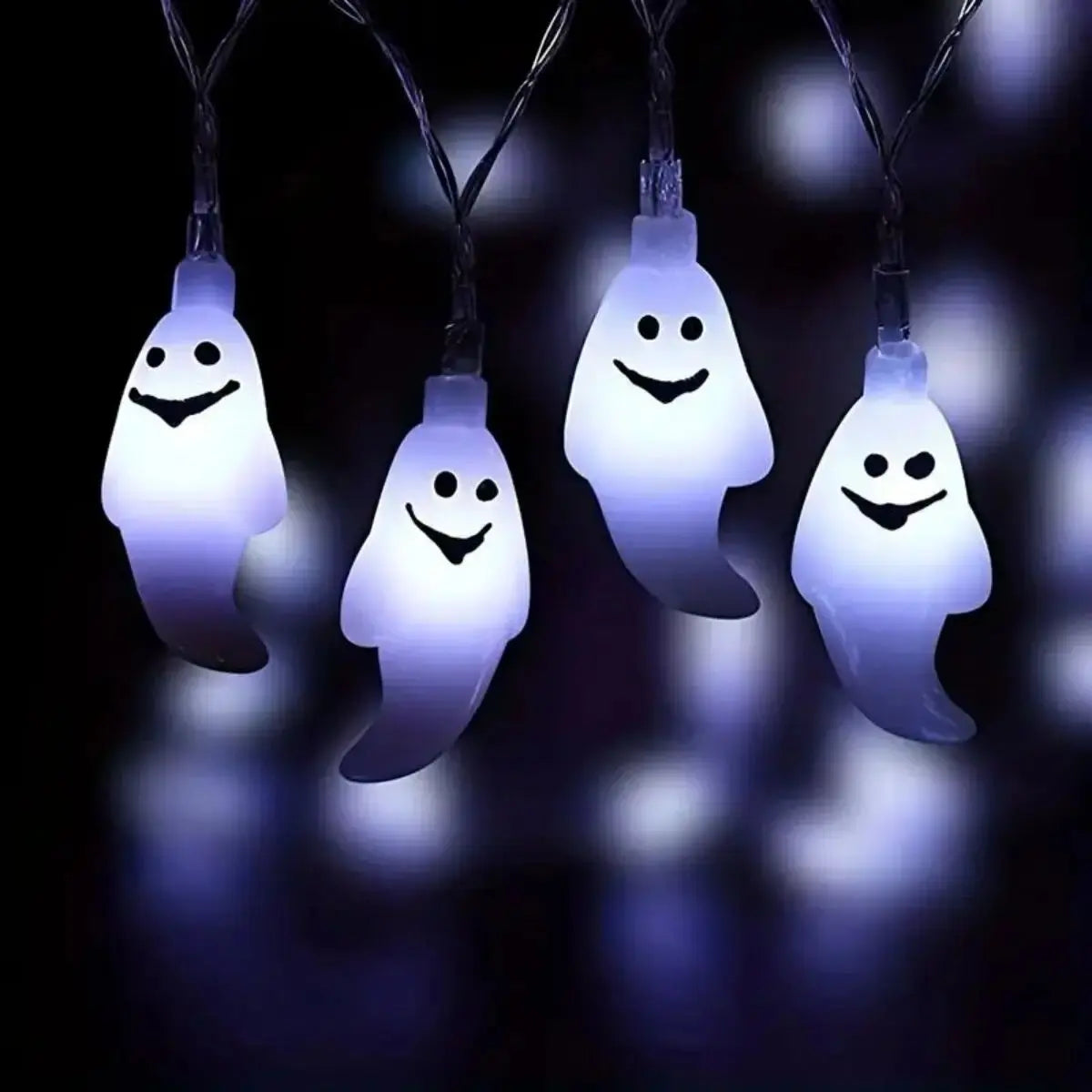 LED Halloween String Lights Battery Powered Decoration Lamp Indoor Outdoor Atmosphere Ghost Lights For Home Party Festival Decor