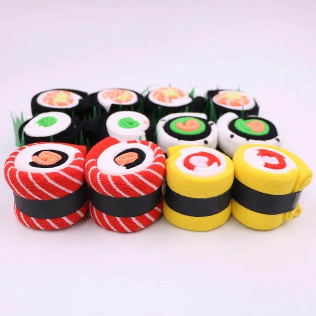 Sushi Socks, 4 Pair Novelty Box Set, Premium Soft Blend Apparel, Funny Everyday Accessory Gift For Men
